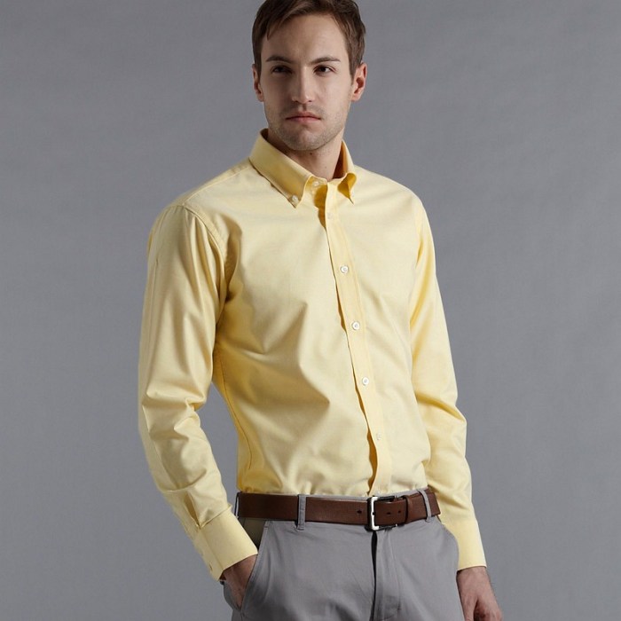 Yellow dress shirt men's