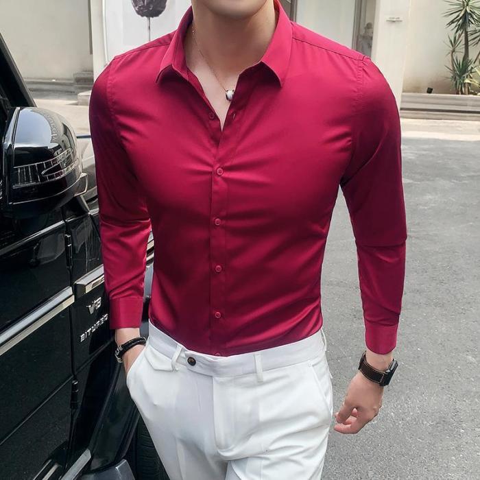 Red dress shirt men's