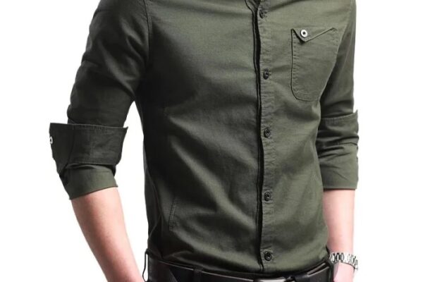 Men's long sleeve casual dress shirts