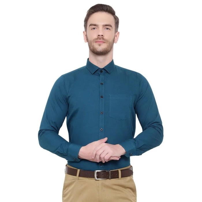 Teal blue mens dress shirts